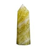 Runyangshi Varinhas De Cristal De Cura Natural De Citrino Altura 7,1 Cm - 7,8 Cm, 6 Varinhas De Prisma Facetada Pedra De Chacra Reiki, Quartzo Natural
