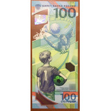 Rússia Cédula Comemorativa Copa Mundo 2018 100 Rublos Poly