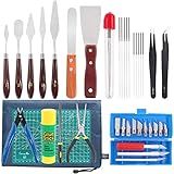 Rustark Kit De Ferramentas De Acessórios De Impressora 3D De 40 Peças Espátulas Pinças Arquivo Agulhas Tapete De Corte E Mais Ferramentas De Impressão 3D Para Remoção Limpeza Acabamento De
