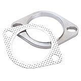 Rwraps Flange De Exaustão De Aço Inoxidável 2 Parafusos Kit De Conexão De Flange De Escape E Junta De 77 Mm