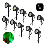 Ry Espeto De Jardim 7 W Color De Luz Verde 110v 220v Kit 10 Unidades