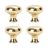 RZDEAL 4 Peças Puxadores De Latão Redondos Polidos De Latão De 2 54 Cm X 2 23 Cm Puxadores De Metal Antigos Puxadores De Ferragens Sólidos Simples E Elegantes Para Armários De Móveis Gavetas Gavetas Maçanetas