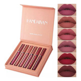 S 6 Pcs Conjunto De Cosméticos Matte Lip Longa Duração Batom