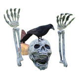 S Decoração De Jardim De Esqueleto De Halloween Com Estacas