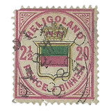 S1360 Alemanha 1876 Helgoland 20rpf Raro