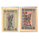 S1586 União Soviética 1922 Azerbaijão 2 Selos Com Sobrecarga