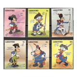 S1598 Lesoto Lesotho Lessoto 1989 6 Selos Personagens Disney