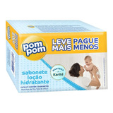 Sabão Em Barra Pom Pom Loção Hidratante 70 G Pacote X 5 Und