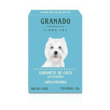 Sabonete Coco Barra Pet Branco Pelos Claros Clareamento Cães