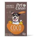 Sabonete De Coco Pet Clean 80g Para Cães E Gatos