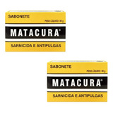 Sabonete Sarnicida E Antipulgas Matacura P Cães Kit C 2 