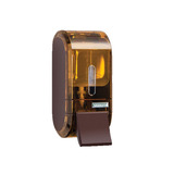 Saboneteira Compacta Marrom Dispenser Sabonete Líquido Alcoo
