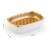 Saboneteira Conceito Luxo Moderno Branco Rose Gold Arthi