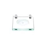 Saboneteira Em Vidro Incolor Lapidado Aquabox 14cmx9cmx8mm 