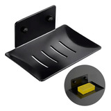 Saboneteira Luxo Banheiro Lavabo Porta Sabonete Aço Inox 304 Cor Preto Brinovar