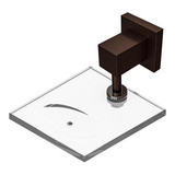 Saboneteira Quadrada Square Corten Luxo Vidro Temperado 8mm