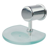 Saboneteira Vidro Temperado 8 Mm Luxo Dupla Fixação Redonda