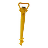Saca Areia Amarelo C suporte Para Guarda Sol Vara De Pescar
