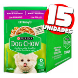 Sache 15un Ração Umida Dog Chow Para Cães Mini E Pequenos