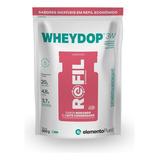 Sachê Wheydop 3w 900g Refil Elementopuro Sabor Morango Com Leite Condensado
