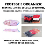 Saco À Vácuo Embalagem Organizador 50x60 Roupa Viagem Bomba