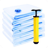 Saco À Vácuo Organizador Viagem Mala 50x60cm Kit 6 Bomba