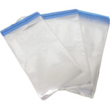 Saco Adesivado Plástico Transparente C Aba 25x25 C 100 Uni