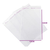 Saco Adesivado Saquinho Plástico Transparente 12x18 C 100un