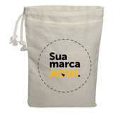 Saco Algodão Cru 15x20 Personalizado Sua Logo C 60 Unidades