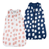 Saco De Dormir Bebe Casulo Pijama Menina Verão Kit 2 Marinho