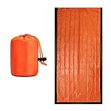 Saco De Dormir De Emergência à Prova D água Ultraleve Térmico Alongado Filme De Alumínio Cobertor De Sobrevivência Saco De Dormir Laranja Saco Xadrez Laranja 