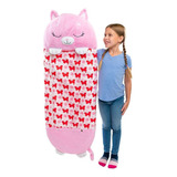 Saco De Dormir Infantil Manta Cobertor Festa Pijama 135x52 Cor Rosa Gata