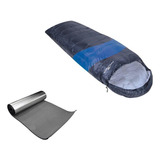 Saco De Dormir Viper Nautika 5 A 12 c Isolante Térmico Cor Azul Localização Do Zíper Direita