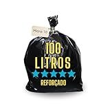 Saco De Lixo 100 Litros Preto Reforçado Com 100 Unidades