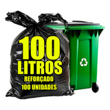 Saco De Lixo 100 Litros Reforçado Preto 100 Unidades Lixex