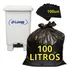 Saco De Lixo 100un Preto 100l Econômico Marca Dr  Luvas