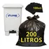 Saco De Lixo 100un Preto 200l Econômico Marca Dr  Luvas