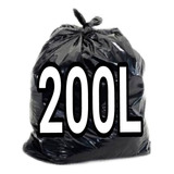 Saco De Lixo 200 Litros Super Reforçado 100 Unid Fabricante Cor Preto
