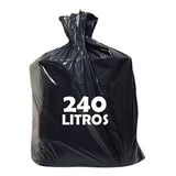 Saco De Lixo 240 Litros Super Reforcado 100 Unidades Lx240 Cor Preto