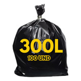 Saco De Lixo 300 Litros Premium 100 Unid Boca Larga