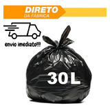 Saco De Lixo 30l Litros Reforçado C 100 Unidades Cor Preto