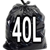 Saco De Lixo 40 L  litros  Preto Para Casa   100 Unid 