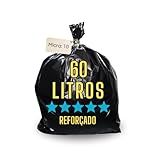Saco De Lixo 60 Litros Preto Reforçado 100 Unidades
