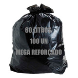 Saco De Lixo 60 Litros Reforçado 100 Micras Grosso 100un Cnf