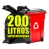 Saco De Lixo Lixex 200l Uso Pesado Reforçado Grosso Lona 5kg Cor Preto