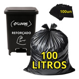 Saco De Lixo Preto 100l Reforçado 100un Dr Luvas