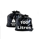 Saco De Lixo Reforçado 100 Litros 25 Unidades Suporta Até 20kg