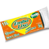 Saco De Lixo Super Econômico 15 Litros 100 Unidades