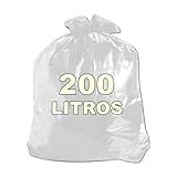 Saco De Lixo Transparente 200l Super Reforçado 6 Micra 50 Unid