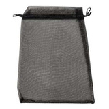 Saco De Organza 15x20 Preto Pacote Com 10 Unidades